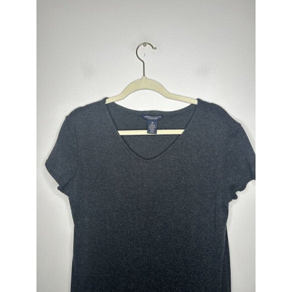 American Eagle Outfitters Long Maxi Wool Blend Short Sleeve Gray Size Medium - Picture 3 of 6